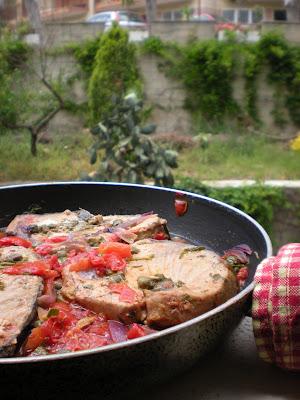 Tranci di tonno alla Siciliana