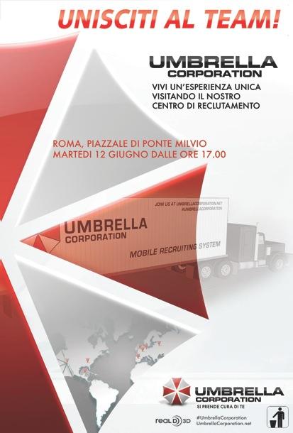 Roma vivrà il 12 giugno prossimo il reclutamento Umbrella per il virale di Resident Evil: Retribution