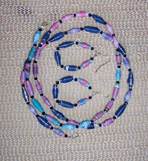recycled paper beads