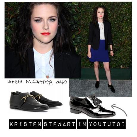 Kristen Stewart con mocassini di Stella McCartney. Arriva il dupe firmato Yoututoi!