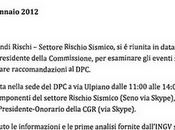 Verbale della Commissione Grandi Rischi gennaio 2012 terremoto dell'Emilia. Testo completo