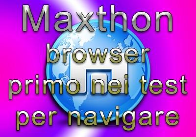 Maxthon browser primo nei test 