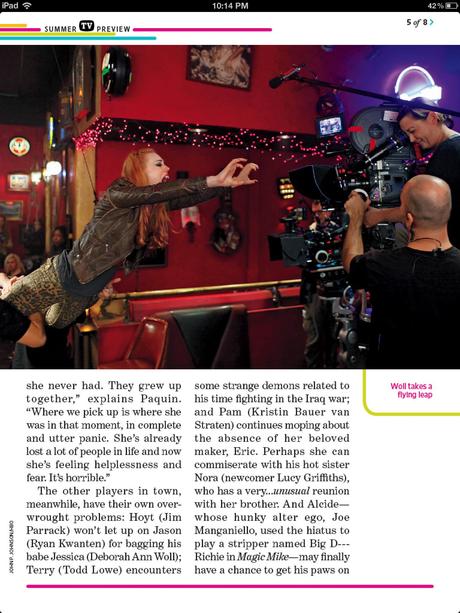 Scans dell’articolo di True Blood su Entertainment Weekly Magazine