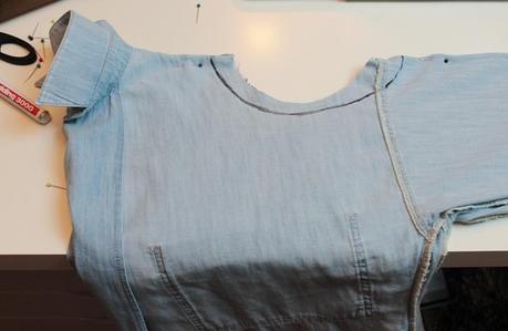 FASHION DIY: Cut-out FLUO shoulder shirt / Camicia spalle FLUO tagliate