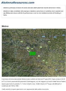 Sperimentazioni per stoccaggio di gas nel sottosuolo