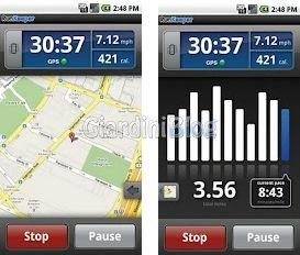 Applicazione Android RunKeeper corsa ciclismo