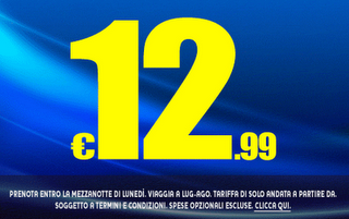 Ryanair - Voli a Luglio e Agosto da 12.99€