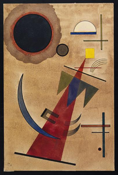 Wassily Kandinsky, Rot in Spitzform, 1925, acquarello, cm 48,3x32, MART