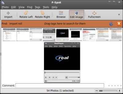 F-Spot è un gestore di immagini sviluppato per organizzare le foto personali per l'ambiente desktop GNOME.