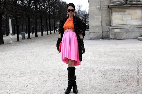 In the Street...Diana...Pink + Orange...Paris