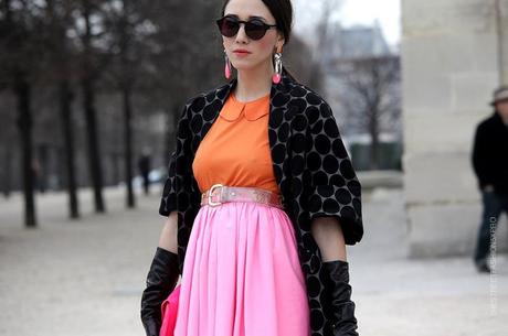 In the Street...Diana...Pink + Orange...Paris