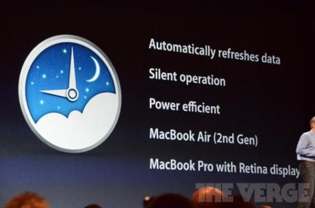 apple wwdc 2012 mountain lion power nap WWDC 2012: Tra nuovi Macbook Pro, Mountain Lion e iOS6 WWDC; Macbook Pro vetrina Retina prezzi novità Mountain Lion iOS6 