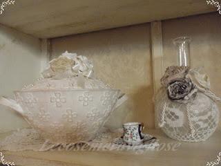 shabby chic e charme,potish,portacandele, bouquet