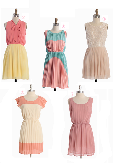 Summer pleated dresses