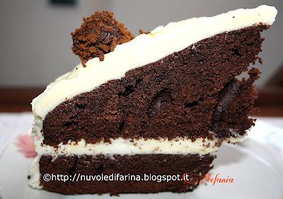 Torta moka con crema al cioccolato bianco e tartufini al caffè