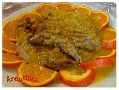 scaloppine all'arancia