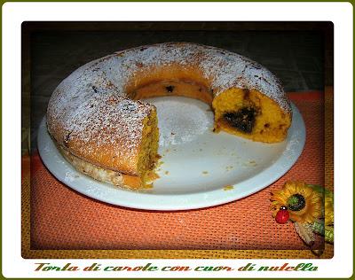 Ciambella di carote con cuor di nutella