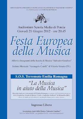 Segnalazione per la Festa Europea della Musica e Solidarietà