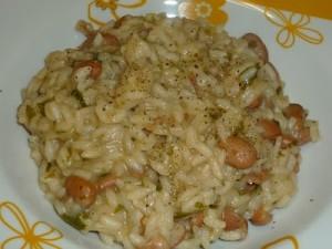 Riso e fagioli con il finocchio riccio