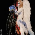 Italian body painting festival angel and devil