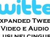 Expanded Tweet: messaggi Twitter contenuti audio video