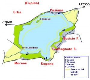 Itinerario Lago di Pusiano