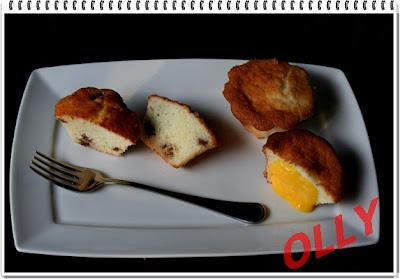 Muffin al limone con crema o uvetta