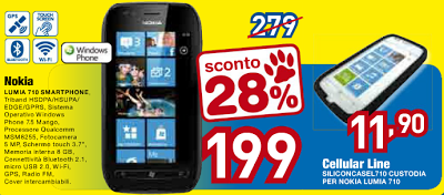 In offerta il secondo Windows Phone della casa finlandese, il Nokia Lumia 710.