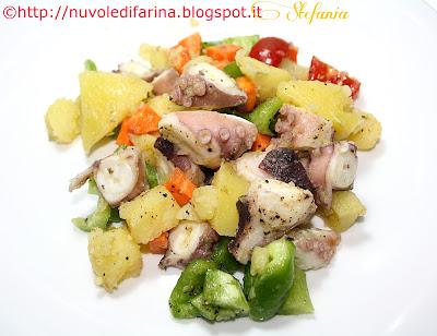 Insalata fresca di polpo e verdure