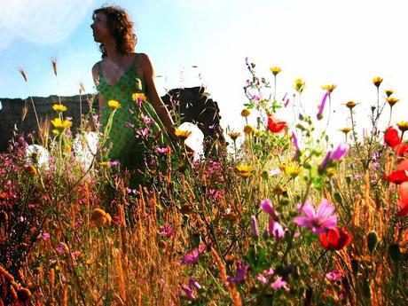 Maxi dress: in bright colors