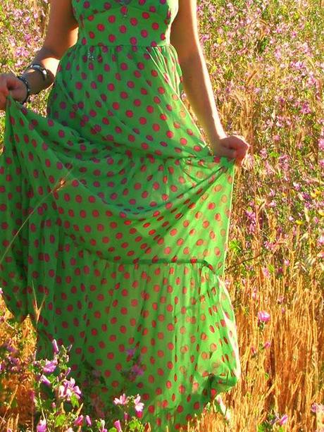 Maxi dress: in bright colors