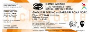 Vinci 1 biglietto gratuito per la sfida Giaguari Torino vs Barbari Roma Nord