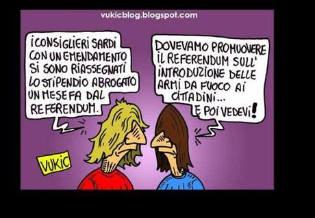 La satira nel “pallone” del vignettista Marco Vukic – Giugno 2012: dalle pazze idee di Berlusconi ai consiglieri sardi….