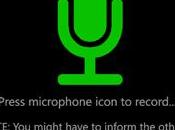 Registrare chiamate vocali effettuate Windows Phone: Call Record