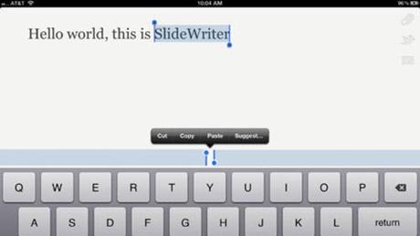 La tastiera virtuale alternativa per iPad si chiama SlideWriter