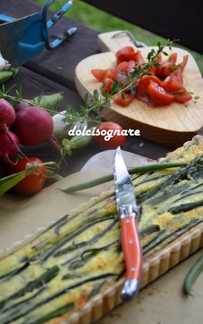 Crostata di asparagi e fagiolini