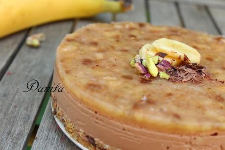 Cheese cake fredda cioccolattosa alle banane