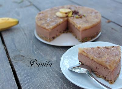 Cheese cake fredda cioccolattosa alle banane