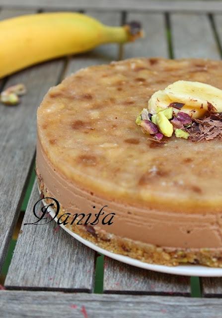 Cheese cake fredda cioccolattosa alle banane