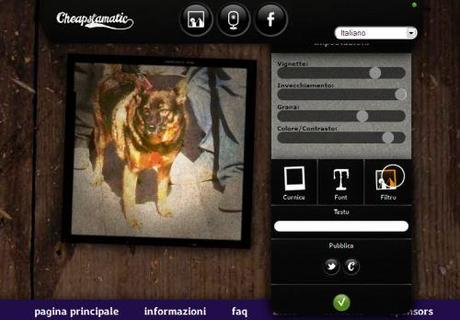 CheapstaMatic – applica online effetti retrò alle tue immagini