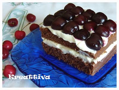 Torta al cioccolato e ciliegie