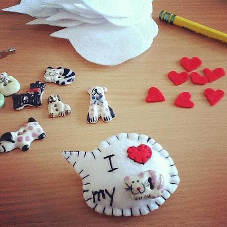 I love my... #handmade #brooches #felt