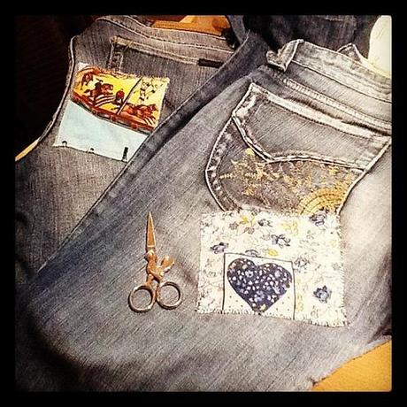 Make do and mend #jeans #patch #sewing