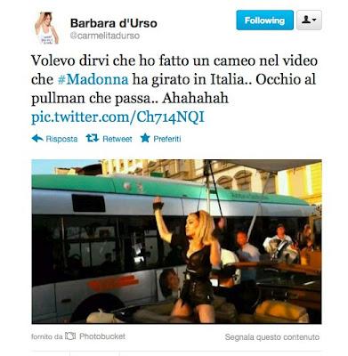 Barbara D'Urso si fionda pure nel video di Madonna