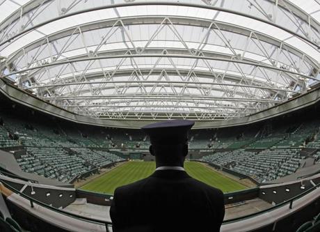 A security guard at Wimbledon