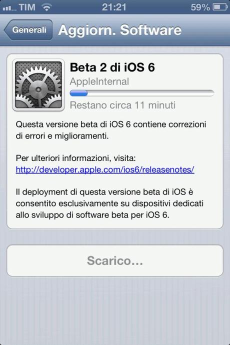 iOS 6: rilasciata la beta 2