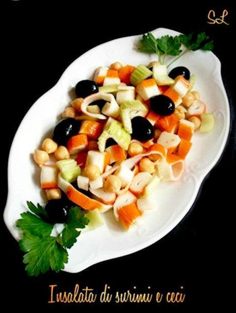 Insalata di surimi e ceci