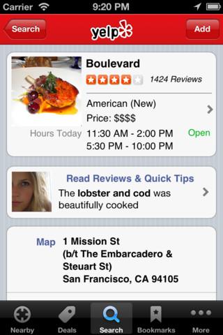 Apple, pronta l’integrazione con Yelp su iOS 6