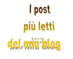 I post più popolari del mio blog