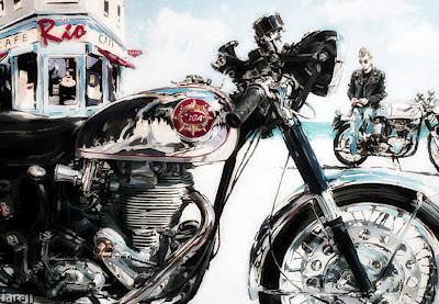 Vintage Motorcycle art #3